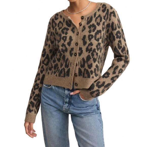 Z SUPPLY Sweaters - NEW Z SUPPLY outlook leopard cardigan in desert tan
